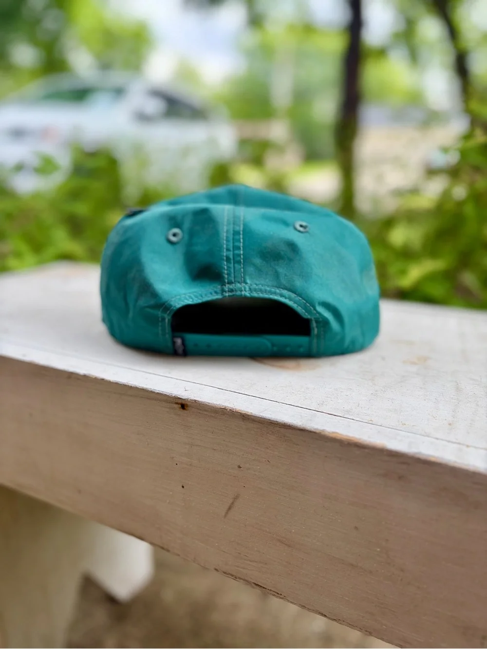 Bad Birdie Teal Baseball Cap with Pink Piping & Floral Patch